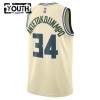 Maillot Enfant Milwaukee Bucks Giannis Antetokounmpo 2025-26 Nike City Edition Blanc Swingman